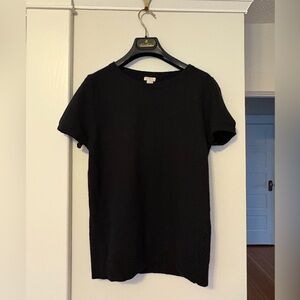 J. Crew Black Knit Short Sleeved Sweater